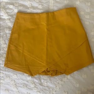 Mustard Yellow Envelope Skort